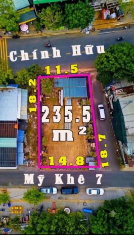 Lô góc 3 mặt thoáng đường chính hữu vs mỹ khê 7 kẹp thêm 7657369