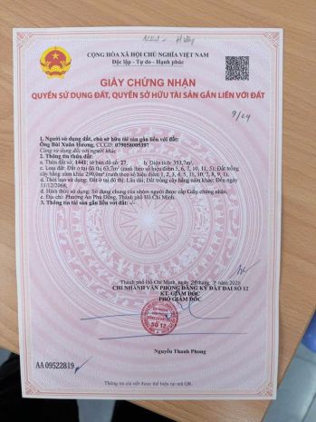Sổ hồng đã về  mở bán dãy đất mặt tiền thạnh lộc 27 gần 7665653