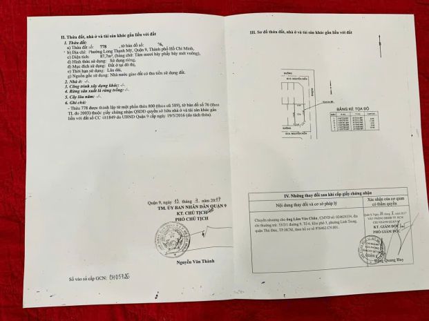 Bán đất thổ cư 2 mặt tiền,gần đường 23 đường nguyễn xiển  v 7671978
