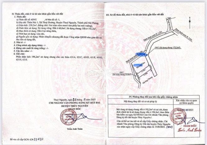 Chính chủ bán đất thôn núi 1  gần vlasta văn phú, thủy 7674929