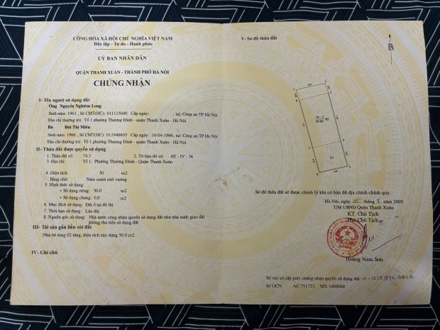 Bán nhà 36a cự lộc  50m²  2 mặt tiền  ô tô vào nhà  vị 7681543