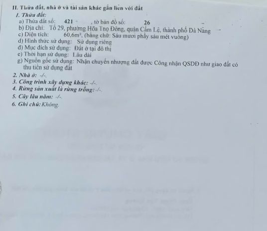 Bán đất kiệt k65 bình thái 4  - p. cẩm lệ, tp đà nẵng 7682014