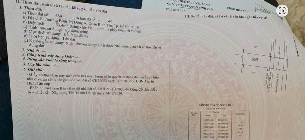 Chủ cần bán gấp đất nền hẻm xe tải 8m đối diện bệnh viện 7683638