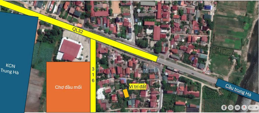 Bán lô đất đẹp 346m²  đầu cầu trung hà  tam nông, phú 7685354