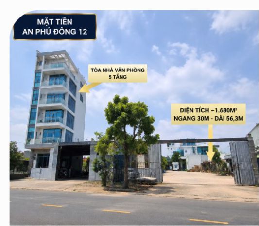Mặt tiền an phú đông 12  1.680m² full tc- tặng tòa nhà 5 7691508