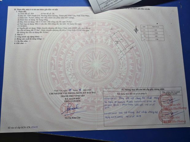Bán đất thanh giã - khai quang - cổng sau trường tiểu học kh 7693468