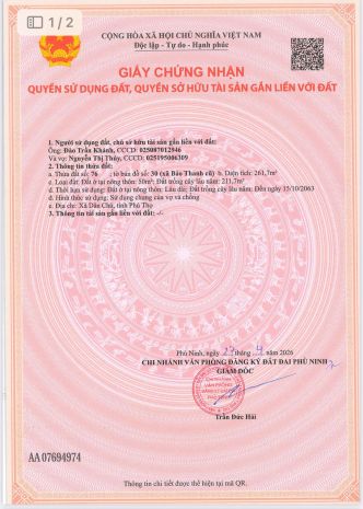 Bán đất 2 mặt tiền , mặt đường âu cơ , ngay cổng kcn phù 7693537