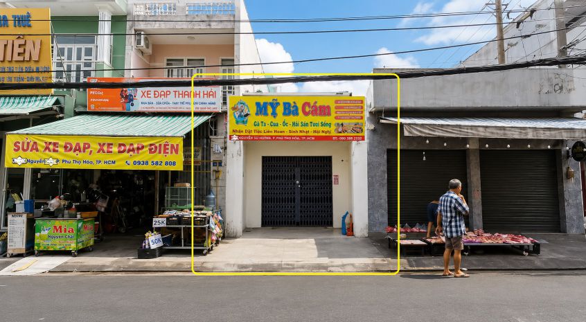 Cho thuê nhà mặt tiền chợ tân hương 76m², 16triệu - buôn 7695427