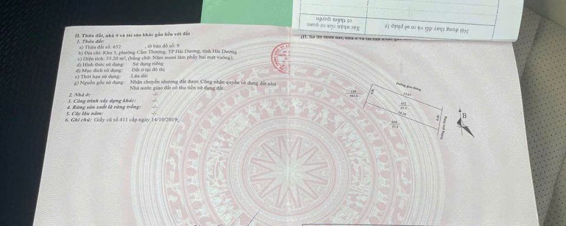 Bán lô góc phan đình phùng cẩm thượng 55m2 ô tô tránh giá 7696272