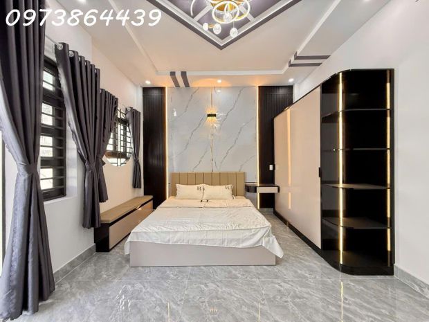 Nhà mới full nội thất vip 4 tầng - 55m2- 4pn-   xe hơi đỗ 7696568