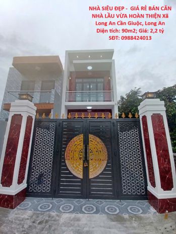 Nhà siêu đẹp -  giá rẻ bán căn nhà lầu vừa hoàn thiện xã 7699046