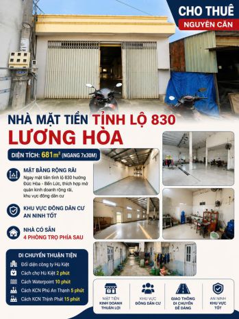Chính chủ cần bán nhà mặt tiền tỉnh lộ 830  ấp 8, lương 7700831