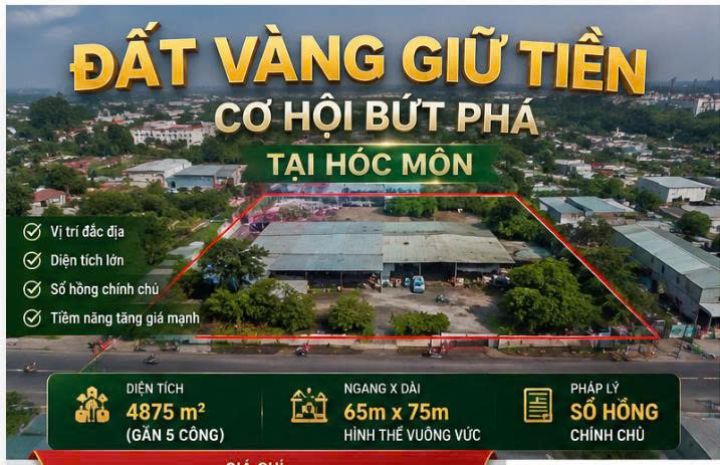 Kho xưởng 4875m2 đặng công bỉnh, xuân thới thượng, hóc môn. 7702843