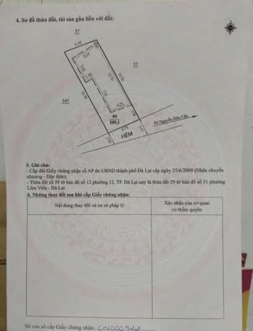 Bán nhà đường nguyễn hữu cầu  - phường lâm viên . p 12 cũ 7707755