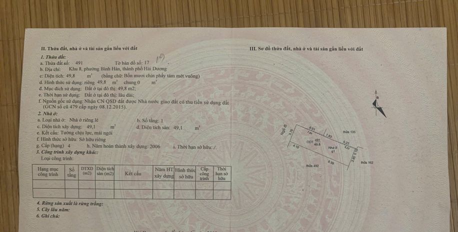 Bán nhà lô góc 2 tầng điện biên phủ hải dương giá 1.x tỷ 7709403
