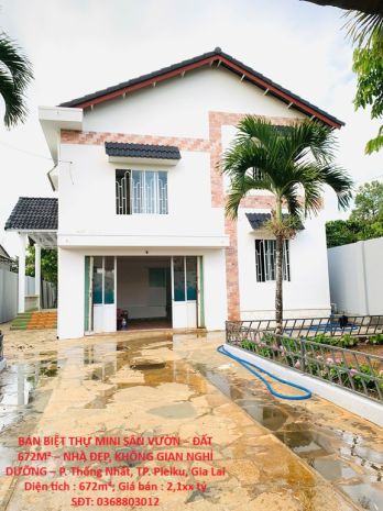 Bán biệt thự mini sân vườn  đất 672m²  nhà đẹp, không 7709853