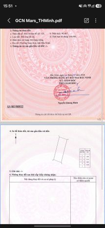 Bán đất đường tam giang, tp bắc ninh, 46,4m2, nhỉnh 1 tỷ, 7710622