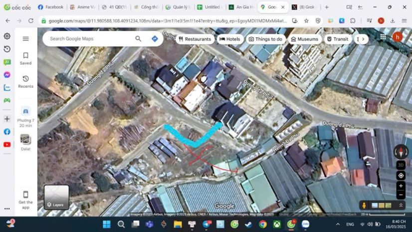 Bán đất 2 mặt tiền  đường đa phú, p. langbiang, đà lạt 7710790