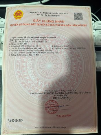 Sở hữu ngay lô đất đẹp - giá tốt - vị trí đắc địa tại : ấp 7717477