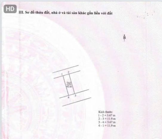 Bán 43.6 m2 đất tái định cư gia lâm  đường 11m có vỉa hè 7719144