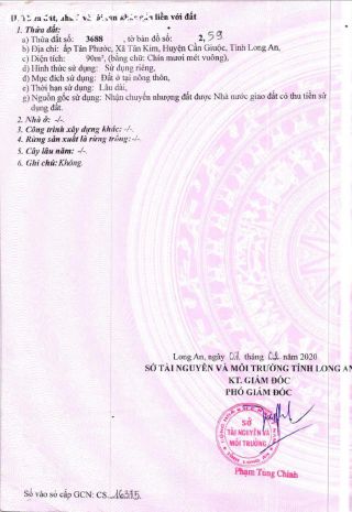 Bán đất sổ đỏ chính chủ giá rẻ - khu dân cư tân kim, cần 7719327
