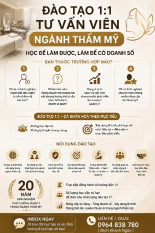Đào tạo 1:1 tư vấn viên ngành thẩm mỹ  học để làm được, 7719360