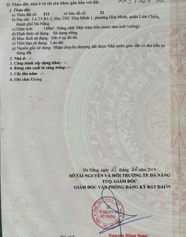 Bán đất đường trần nguyên đán - dt 148m2 - xây căn hộ 7719366