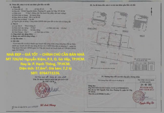 Nhà đẹp  giá tốt   chính chủ cần bán nhà mt 72660 nguyễn 7719418