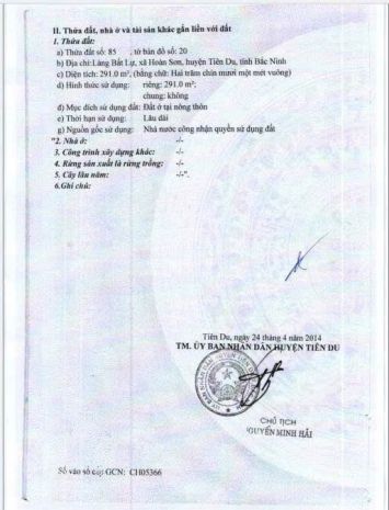 Đất khu cn tiên sơn, tiên du, bắc ninh, 291m2, mt 14m, kinh 7719541