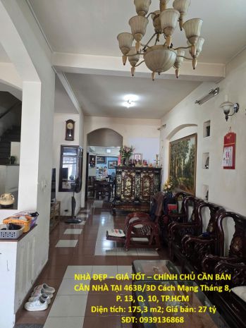 Nhà đẹp  giá tốt  chính chủ cần bán căn nhà tại 463b3d 7726231