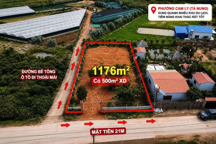 Đất đẹp phường cam ly tà nung  2 mặt tiền 7728242