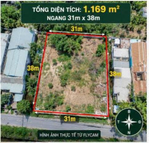 Quỹ đất hiếm an phú đông q.12  1.169m²  ngang 31m chỉ 62 7729014
