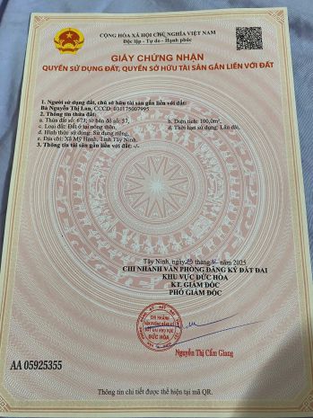 Cơ hội đầu tư  an cư giá rẻ  sở hữu ngay 100m² đất thổ cư 7731388