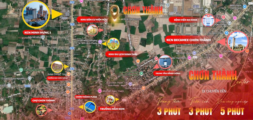* 6xx 7xx triệu  đất odt sát kcn becamex, trung tâm chơn 7733151