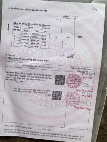 Bán đất chính chủ  1.089m2  sổ riêng  giá 370 triệu - 7735005