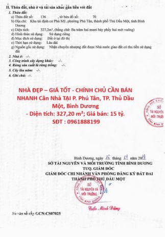 Nhà đẹp  giá tốt - chính chủ cần bán nhanh căn nhà tại p. 7735407