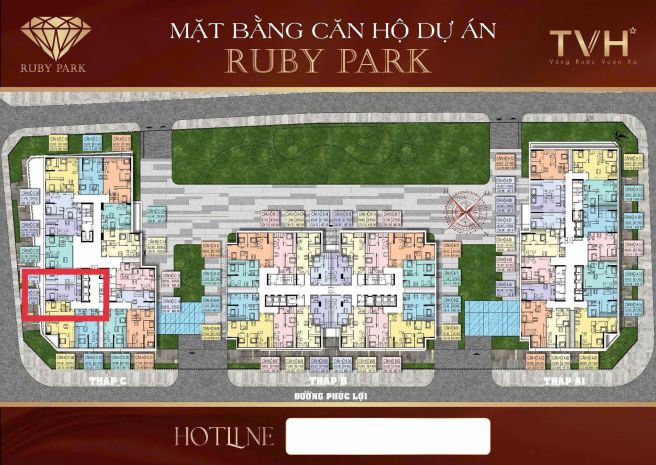 Bán chung cư ruby pack cắt lỗ 500tr - tầng cao- 4 hầm 47m 7737031