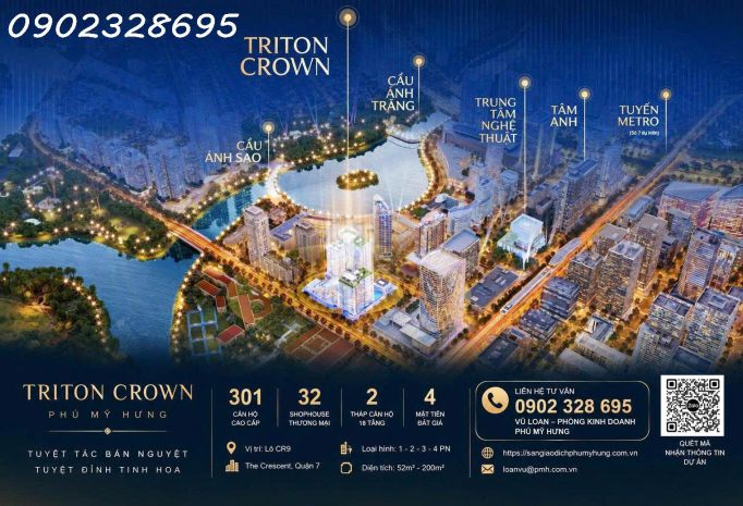 Mở bán triton crown phú mỹ hưng  căn hộ 14pn , diện tích 7737345
