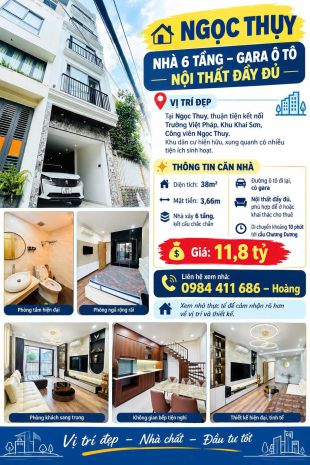 Ngọc thụy  nhà 6 tầng  gara ô tô  nội thất đầy đủ 7737539