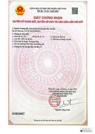 Bán nhà sổ riêng chính chủ gần khu du lịch bửu long, phường 7741963
