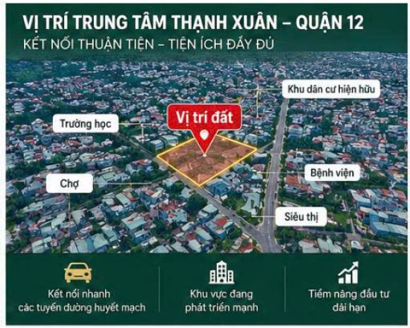 Lô góc 2 mặt tiền thạnh xuân, q12  3.900m²  giá 180 tỷ tl 7742260