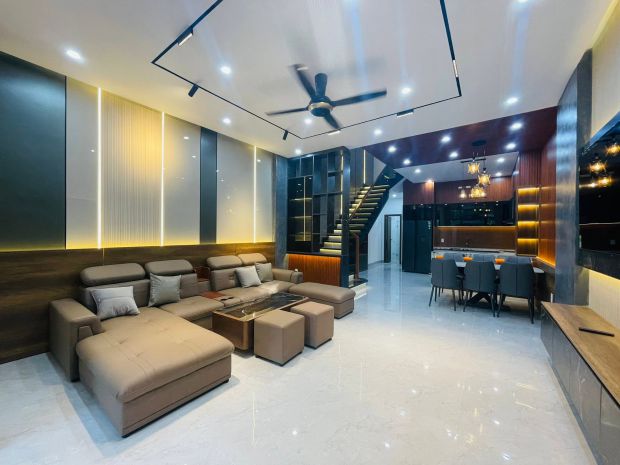 Nhà 3 tầng full nội thất khu đô thị hòa xuân - đường thanh 7743183