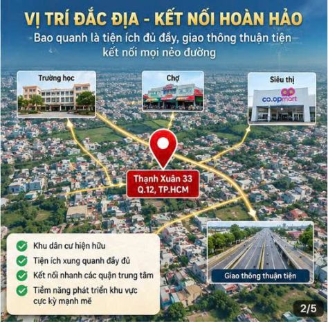 Bán gấp! đất thạnh xuân 33, q12, 1162m2, 38.5 tỷ. giá đầu tư 7747236