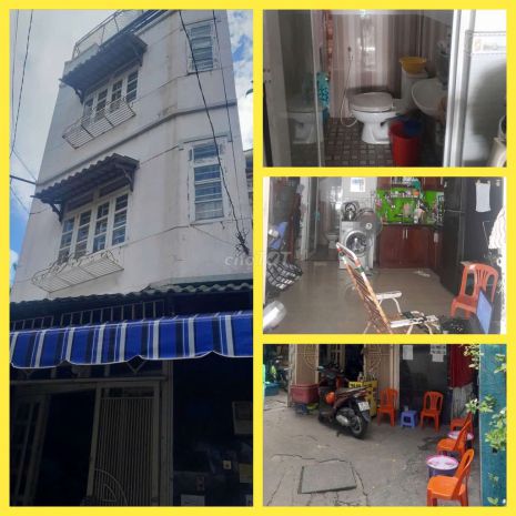 Bán nhà bình thạnh - ngang hơn 4m  1 trệt 2 lầu  sânthượng 7748348