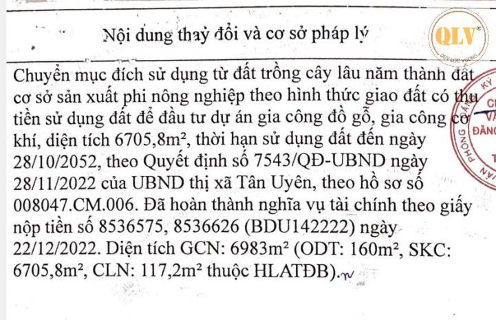 Bán đất skc tại tân hiệp, tp. tân uyên, bình dương  6.983m² 7752190