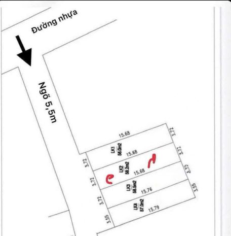 Bán đất cầu vân  khánh hà  thường tín  đất vuông đẹp  ô 7754275