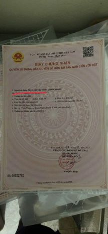 Bán lô đất mặt đường có diện tích 136m2  full thổ cư 7757432