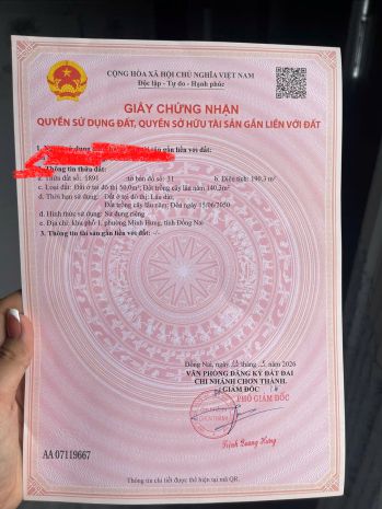 Chủ kẹt tiền  cần ra gấp lô đất kp12, phường minh hưng 7758133