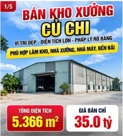 Kho xưởng đường 87 tân phú trung củ chi 5366m2 giá 35 tỷ 7759844