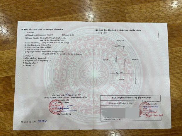 Chính chủ bán đất thổ cư mặt ngõ 138 đường nam hải, đông 7760514